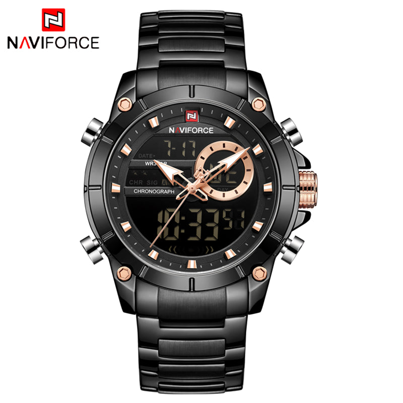 NAVIFORCE NF9163 – DISEÑO MILITAR, DOBLE HORA Y ALTA FUNCIONALIDAD