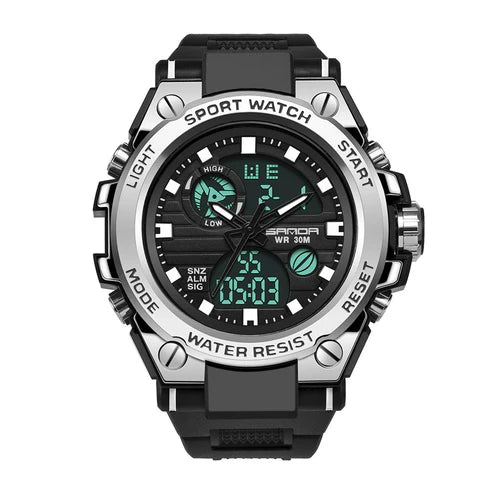 ⌚ Sanda 739 | Militar & Deportivo – Dual Time que Impone Estilo