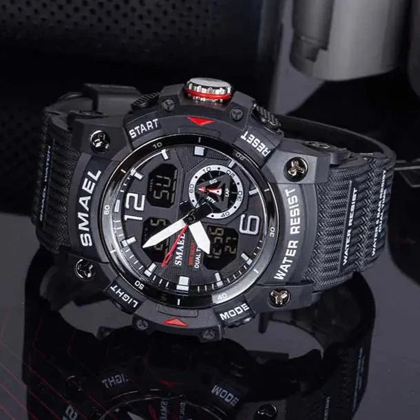 Smael 8007 | Estilo Militar con Dual Time – Resistencia y Presencia en tu Muñeca