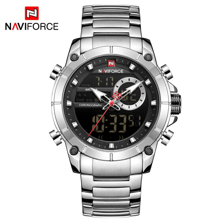 Naviforce 9163 | Poder Dual en tu Muñeca – Reloj Deportivo y Elegante para Hombres con Estilo
