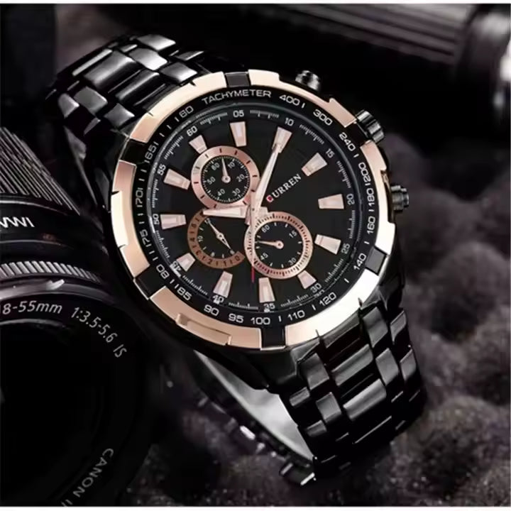 Curren 8023 | Acero Pulido, Estilo Inconfundible – Reloj Casual con Presencia Militar