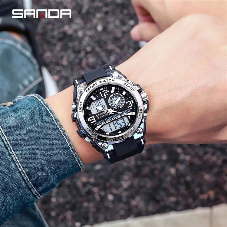 SANDA 6024 – RELOJ DEPORTIVO DIGITAL‑ANALÓGICO CON ESTILO Y RENDIMIENTO