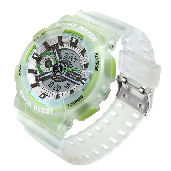Sanda 3029 | Fluorescente & Dual Time – Estilo que Brilla de Día y de Noche