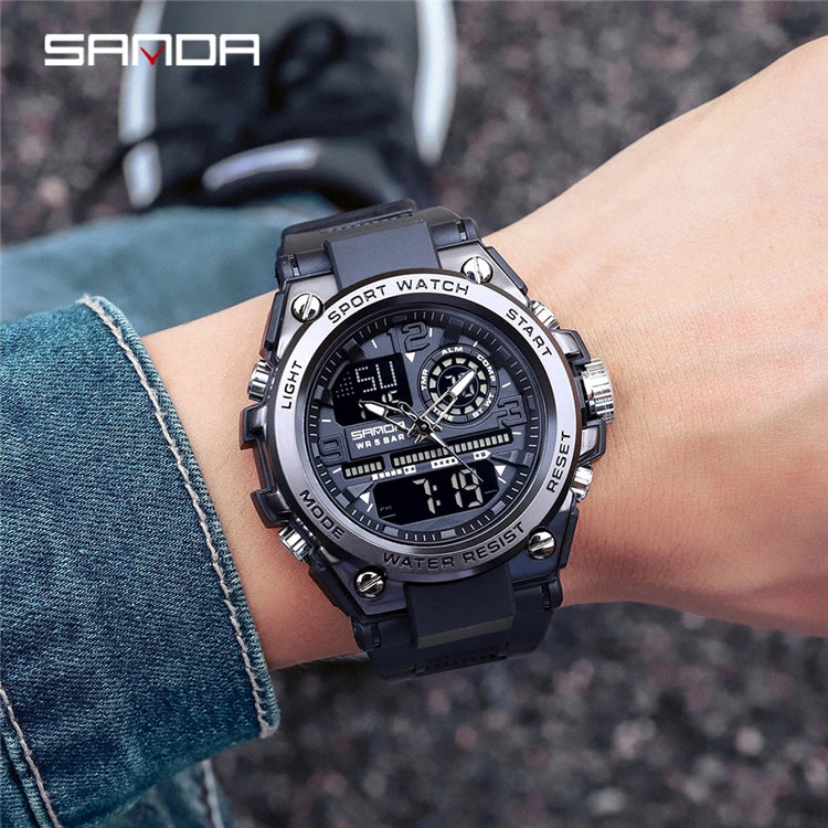 SANDA 6024 – RELOJ DEPORTIVO DIGITAL‑ANALÓGICO CON ESTILO Y RENDIMIENTO