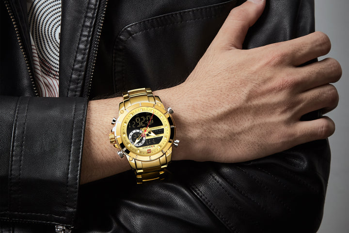 Naviforce 9163 | Poder Dual en tu Muñeca – Reloj Deportivo y Elegante para Hombres con Estilo