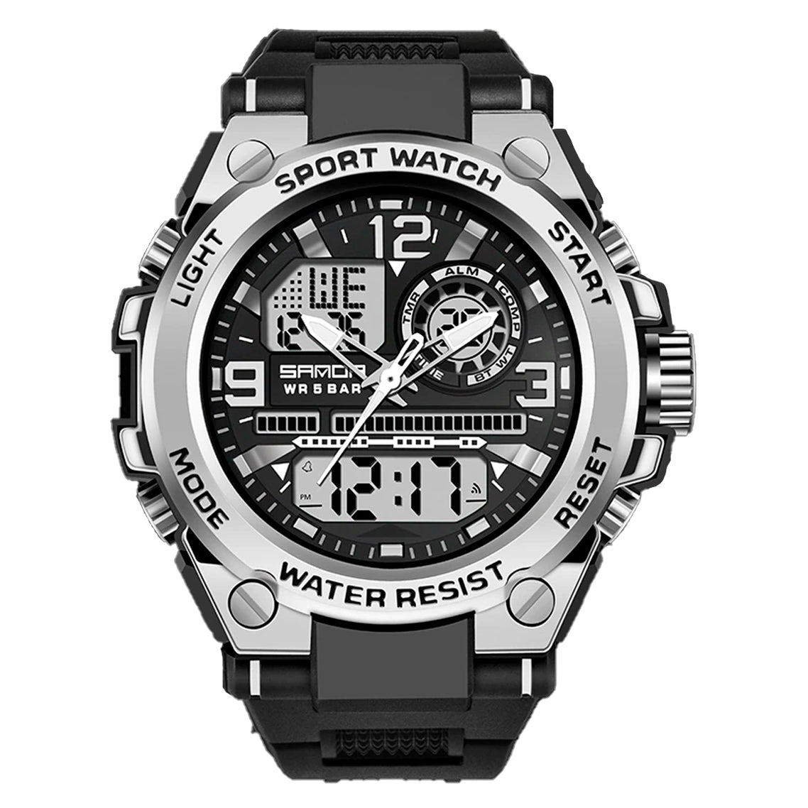 SANDA 6024 – RELOJ DEPORTIVO DIGITAL‑ANALÓGICO CON ESTILO Y RENDIMIENTO