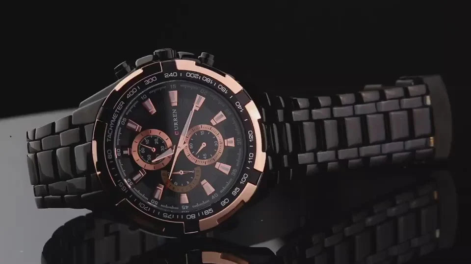 Curren 8023 | Acero Pulido, Estilo Inconfundible – Reloj Casual con Presencia Militar
