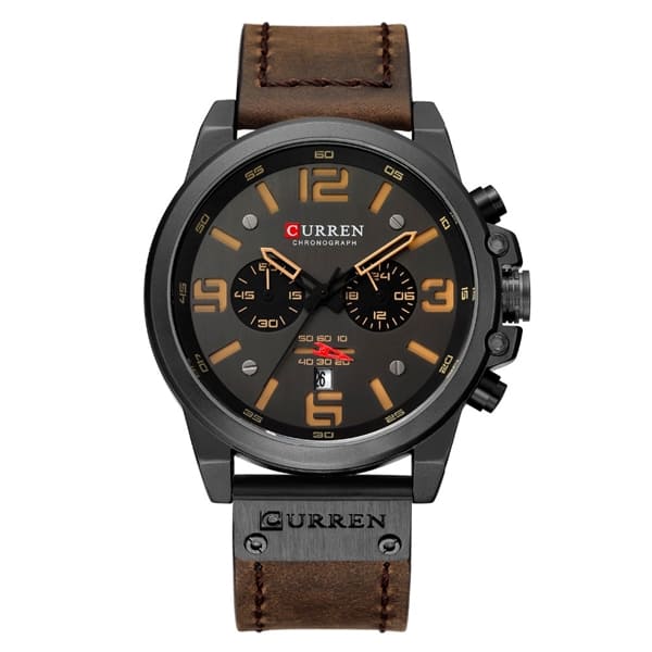 Curren 8314 | Cronógrafo Casual con Correa de Cuero – Estilo y Función en Uno
