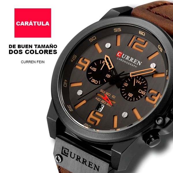 Curren 8314 | Cronógrafo Casual con Correa de Cuero – Estilo y Función en Uno