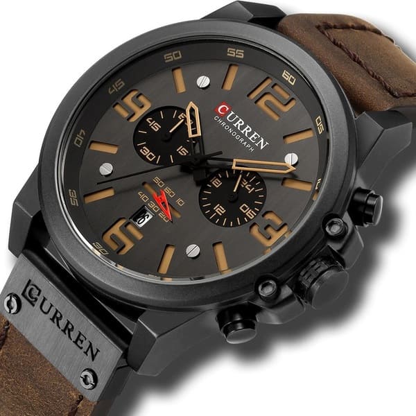 Curren 8314 | Cronógrafo Casual con Correa de Cuero – Estilo y Función en Uno