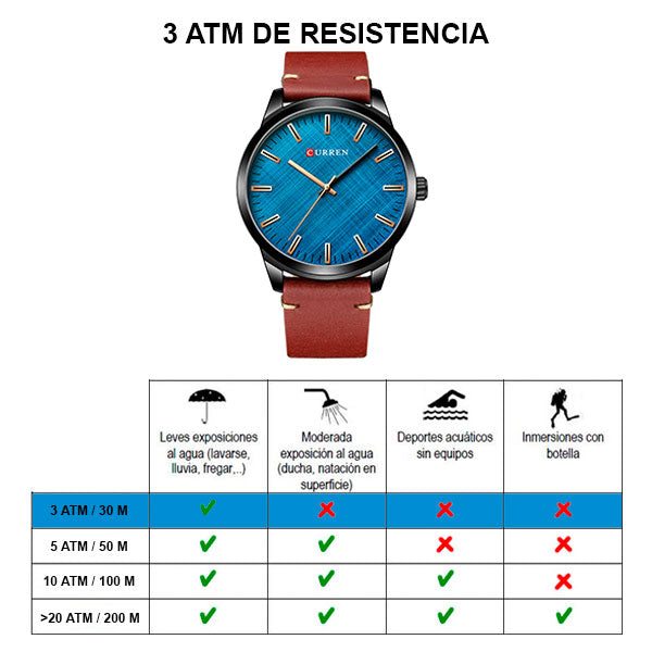 CURREN 8386 – ESTILO ELEGANTE CON TOQUES CAFÉ.