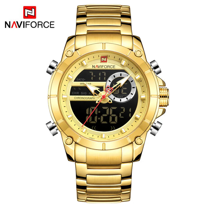 Naviforce 9163 | Poder Dual en tu Muñeca – Reloj Deportivo y Elegante para Hombres con Estilo