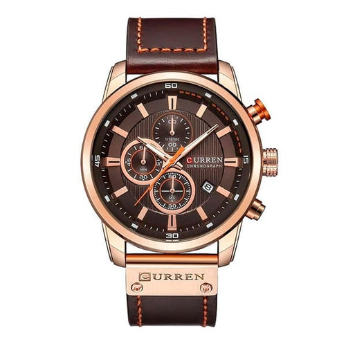 Curren 8291 | Cronógrafo Elegante con Correa de Cuero – Estilo Atemporal