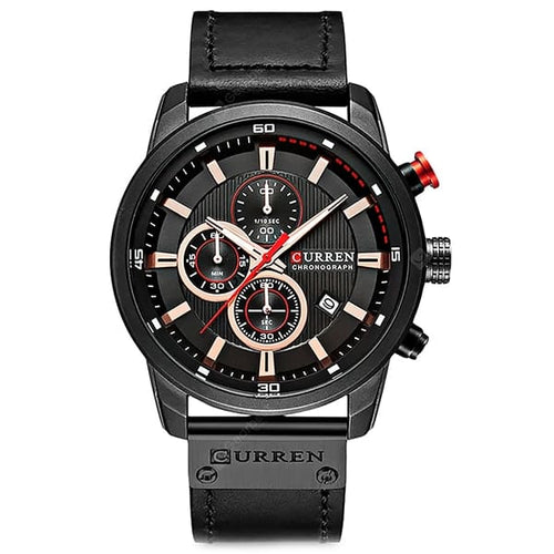 Curren 8291 | Cronógrafo Elegante con Correa de Cuero – Estilo Atemporal