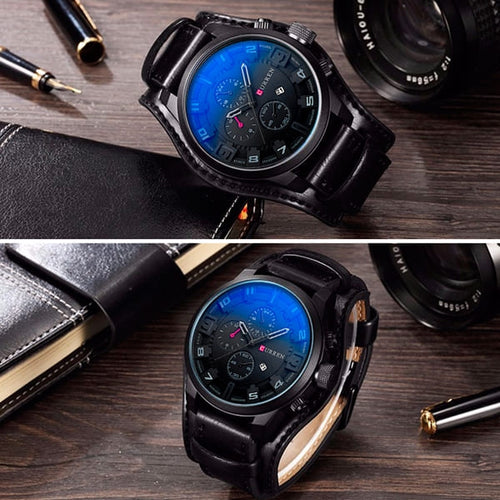 Curren 8225 | Correa Doble de Cuero y Estilo Audaz – El Reloj que Impone Presencia