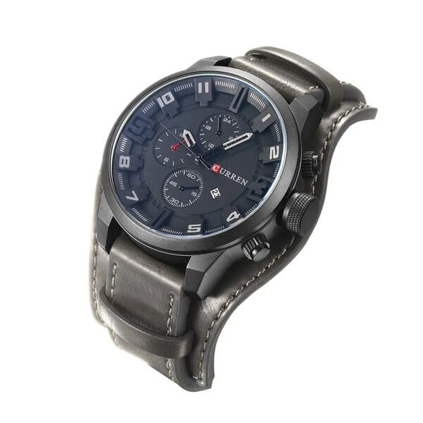 Curren 8225 | Correa Doble de Cuero y Estilo Audaz – El Reloj que Impone Presencia